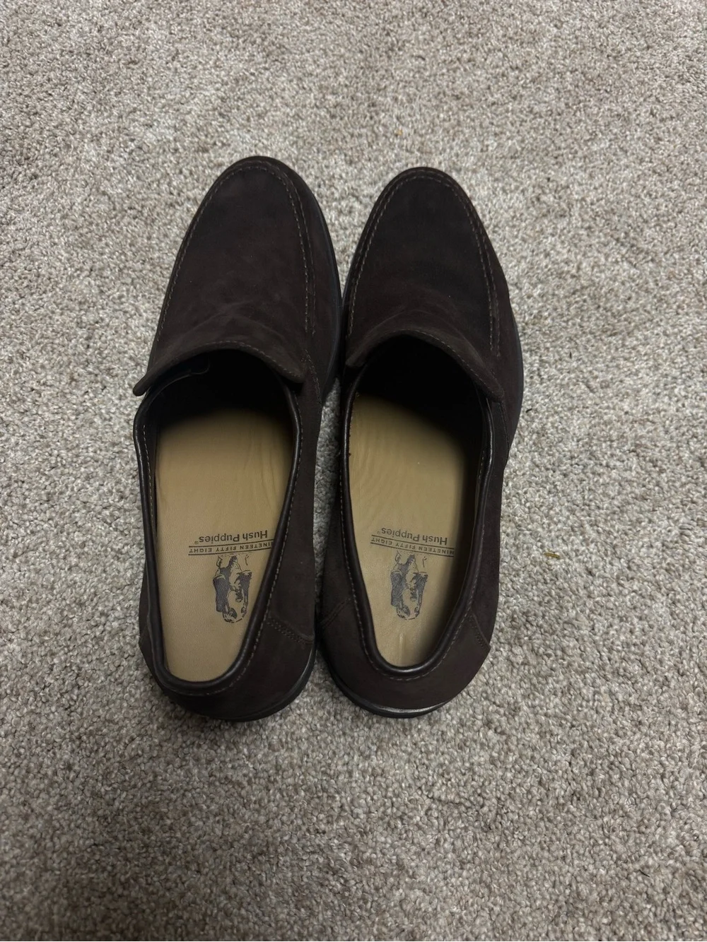 Hush Puppies Reminisce Grey Suede Loafers Men’s Size 11.5 M Slip On